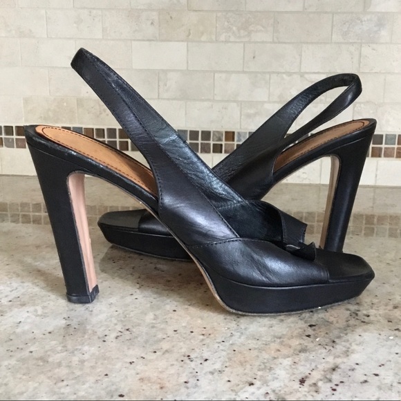 Jil Sander Slingback Platform Open Toe Heels - Picture 5 of 16